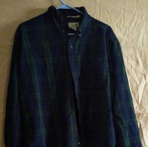 Men's LL bean size Large Tall plaid button down